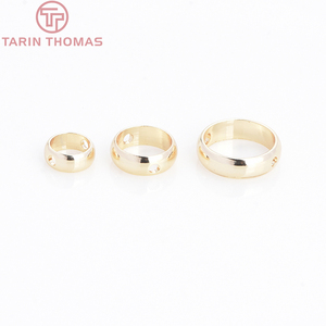 Anneaux de fixation ronds en laiton plaqué <span class=keywords><strong>or</strong></span> 24 carats, polis et lisses, multi-tailles, pour la fabrication de bijoux DIY - Product Image 6