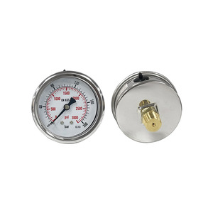 AKS 63mm Halbstahl-Axialdruckmessgerät 0-200 Bar / 3000 PSI, Verstärkte Verbindung für Hydrauliktests - Product Image 1