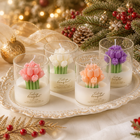 Großhandel Blumenförmige Duftkerzen aus Sojawachs Geschenkset Luxuskerzen Partyfavors für Heimdekoration Versandfertig