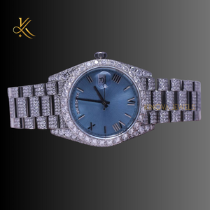 Reloj de diamante de moissanita inspirado en el lujo para mujer con características elegantes, brillo premium y atención al detalle inigualable - Product Image 5
