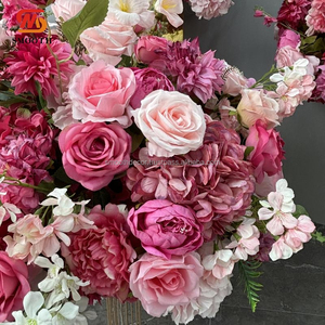 Centro de Mesa de Flores Artificiales de Seda de 80 cm con Diseño Nuevo y Elegante, con Flores de Cerezo y Rosas, para Bodas - Product Image 2