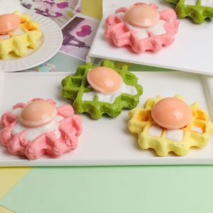 Manufacturer Wholesale PU Stress <b>Ball</b> Simulated Food <b>Squeezing</b> Toys Waffle Slow Rebound Stress Relieving Toys Desktop Decoration - Product Image 6