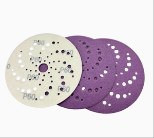 Фиолетовый цветной твердый абразивный диск 180 мм наждачная бумага абразивный шлифовальный диск с крюком для диска 60 80 120 180 240 - Product Image 1