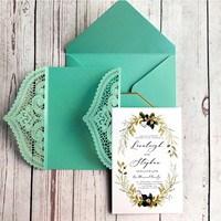 Nouvelles invitations de mariage et d'anniversaire personnalisées en papier kraft, cartes de vœux découpées, cartes d'invitation de mariage de luxe