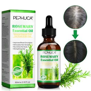 PEPHUCA 100% minyak esensial Rosemary penumbuh rambut organik alami tekan dingin murni 60ml untuk rambut rontok - Product Image 1