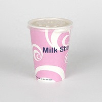Gobelet en papier pour boissons froides, biodégradable, à paroi simple, avec revêtement PLA/PE, imprimé en couleur personnalisé, avec couvercles, 24 oz et 32 oz
