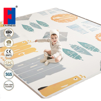 Tapete de Juego Plegable para Bebés, de Espuma XPE, Antideslizante de Doble Cara, Impermeable, Fácil de Limpiar, Aislante Térmico, para Niños Pequeños