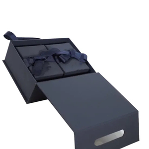 Tùy chỉnh vuông màu đen Valentine Nước Hoa Quà lưu niệm thủ công Đóng gói hộp giấy từ - Product Image 3