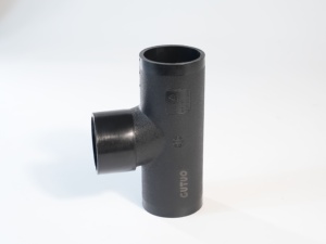 Mông <span class=keywords><strong>Fusion</strong></span> t mảnh TEE nhà kính Malaysia Thanh nguyên liệu HDPE núm vú DN 80 200 mét nhựa HDPE phụ kiện đường ống cho dầu nước - Product Image 4