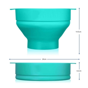 Tazón de silicona para <span class=keywords><strong>palomitas</strong></span> de maíz de aire caliente para <span class=keywords><strong>microondas</strong></span> con tapa y asas para suministros de cocina - Product Image 2