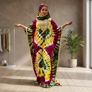 Direct From India Premium Quality <b>Kaftan</b> Print Summer Wear for Women Free <b>Size</b> up to <b>Plus</b> <b>Size</b> Lace Decoration for Work - Product Image 3