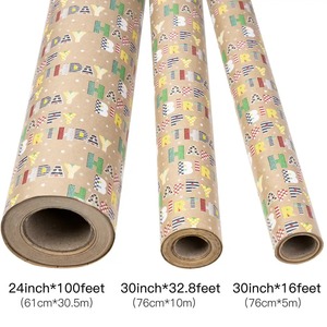 Custom Eco-Friendly Recyclable Kraft <b>Paper</b> Roll 24inch Printed <b>Pattern</b> Greaseproof PE Coated Food Packaging <b>Paper</b> Double-Sided - Product Image 5