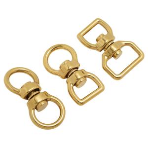 Anneaux octogonaux moulés de précision en <span class=keywords><strong>laiton</strong></span> massif Anneaux pivotants universels rotatifs à 360 degrés Boucles de traction pour animaux de compagnie à la mode Direct - Product Image 2