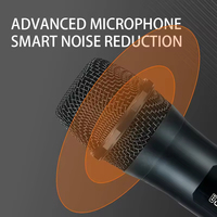 X4 Microphone sans fil 1 glisser 4 canaux Microphones avec micro portable Récepteur réglable pour KTV Karaoké Chanter Home Party