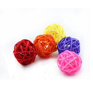 encargo promocional hecho a mano grande de color Halloween Navidad mimbre tejido de mimbre decoración bola para reed difusor - Product Image 1
