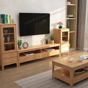 Shulin Nordic Solid Wood Tv Stand 1.8m Three Drawer Multi Functional Storage Cabinet Living Room Furniture - Product Image 3