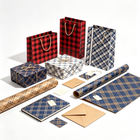 Papier cadeau classique à carreaux en gros, motif tartan Buffalo Check, imprimé sur mesure, papier d'emballage recyclable, rouleau de papier cadeau