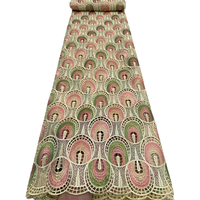 Dentelle Guipure Africaine NI.AI, Tissu Voile Soluble dans l'Eau Nigérian, Dentelle Florale à Cordons pour Mariage et Fêtes