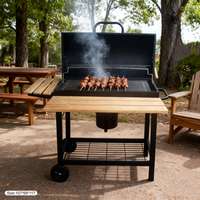 Barbecue au gaz en acier inoxydable, grilles BBQ d'extérieur, barbecue au charbon de bois, barbecue rotatif en acier corten, barbecue argentin