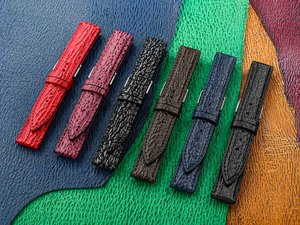 Bracelet de montre en cuir de requin souple 20mm 22mm, véritable bracelet de montre artisanal de qualité supérieure, durable, confortable, bracelet de remplacement de luxe - Product Image 4