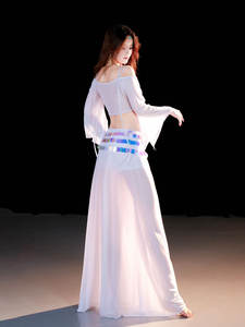 Ensemble de costumes de danse du ventre sexy - Coupe ajustée - Soie/coton - Paillettes - Tenue d'entraînement et de performance pour femmes - Product Image 5