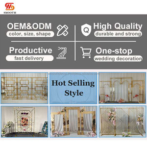 SMOOTH Gold Geometric Rectangular Stainless Steel Wedding <b>Backdrop</b> with Mirror Design for Wedding Event <b>Party</b> - Product Image 3