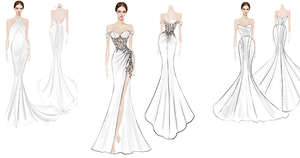 Abito <span class=keywords><strong>da</strong></span> Sposa con <span class=keywords><strong>Maniche</strong></span> a Cappuccio e Ricami 3D, Vestito <span class=keywords><strong>da</strong></span> Sposa con Fiori in Pizzo 3D per Cerimonie Nuziali - Product Image 5