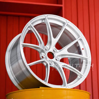 Jantes en alliage forgé haute performance 19-20 pouces, finition argent brossé, à rayons fendus 5x112 pour Audi A4 A5 S4 S5 B9