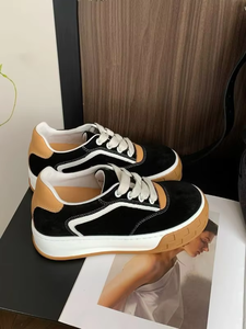 2026 <b>Top</b> Quality Luxury Designer Sneakers Men's Evergreen Spring/Summer Breathable Retro Chunky Suede Denim Panel Court Sneakers - Product Image 3
