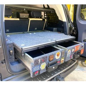 Système de tiroirs VRD4X4 comprenant 2 tiroirs coulissants avec un glissière de lit supérieure en option pour WEY TANK 500 - Product Image 1