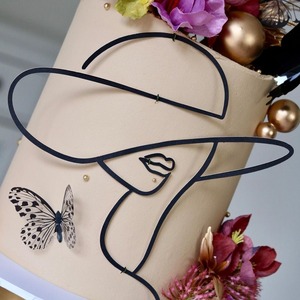 Décoration de gâteau de ligne de gâteaux en forme de déesse du vent, papillon, insert pour gâteau d'anniversaire, 38, gâteau pour la fête des reines - Product Image 3