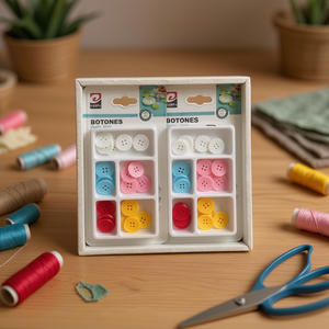 Mixed Color Buttons 6/u 20mm Plastic Craft Sewing Supplies - Product Image 2