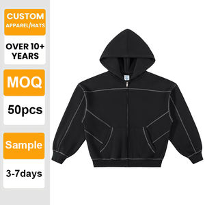 เสื้อฮู้ดดี้แบบมีซิป ผ้าหนา 400GSM ทรงโอเวอร์ไซส์ พรีเมียม สกรีนลายไล่เฉดสี แบบยูนิเซ็กซ์ รับผลิตตามสั่งขายส่ง - Product Image 2