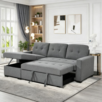 Canapé-lit moderne en tissu extensible et pliable multifonctionnel avec structure métallique pour salon, canapé-lit convertible
