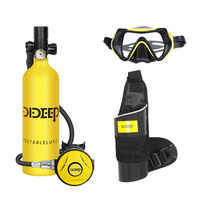 Haute qualité 1L Portable en aluminium Mini plongée sous-marine réservoir d'air bouteille de cylindre avec équipement d'oxygène pour 15-20 minutes