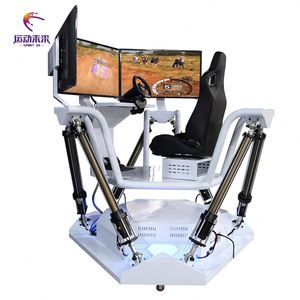 Machine de jeu de course automobile 6D SportVR 360 degrés, simulateur de course Moza à 3 écrans, pour centre commercial en acier intérieur - Product Image 2