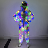 Suministros de fábrica Precio al por mayor un conjunto de disfraz de Robot LED Adulto Luz colorida Glow up Dancer Stage Show bar Party Performance