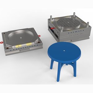 round square plastic outdoor garden table mould injection mould maker