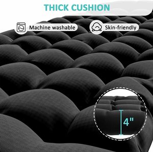 WOQIゼロ重力ラウンジチェアリクライナリクライナ耐久金属フレーム折りたたみ式屋外ガーデンチェアヘッドレスト付き - Product Image 3