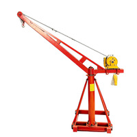 Mini grue de levage, grue à bras articulé, 360 degrés, avec palan électrique, pour la construction de maisons en extérieur, industrie