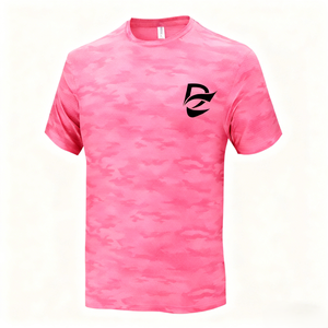 Camiseta Deportiva Personalizada de Manga Corta, Transpirable, con Estampado de Camuflaje, de Poliéster Elástico, para Correr, Fitness y Uso Casual - Product Image 3
