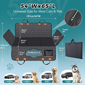 Housse de siège arrière de <span class=keywords><strong>voiture</strong></span> <span class=keywords><strong>pour</strong></span> animaux de compagnie de qualité supérieure avec matériau imperméable, design matelassé et <span class=keywords><strong>protection</strong></span> des portes <span class=keywords><strong>pour</strong></span> usage familial - Product Image 4