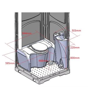 Factory Wholesale Source Factory Outdoor Restroom Hdpe <b>Plastic</b> Portable Toilet Mobile Shower Room - Product Image 6