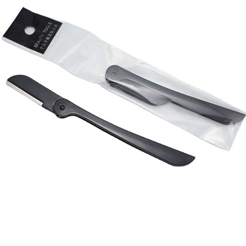 Заводская цена высокое качество пользовательский логотип белый черный белый женский портативный мини складной триммер для бровей