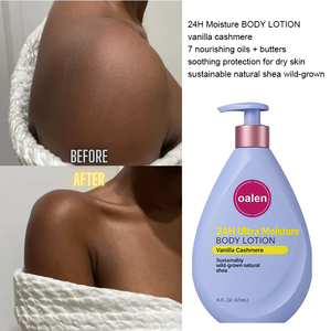Lotion corporelle <span class=keywords><strong>hydratante</strong></span> et apaisante Oalen Private Label Vanille Cachemire, grande taille 473 ml, pour peaux sèches, irritées et squameuses, automne-hiver, effet blanchissant. - Product Image 6