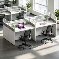 Poste de travail modulaire en bois moderne et simple pour personnel de bureau, avec cloison amovible, table de travail, mobilier de bureau professionnel