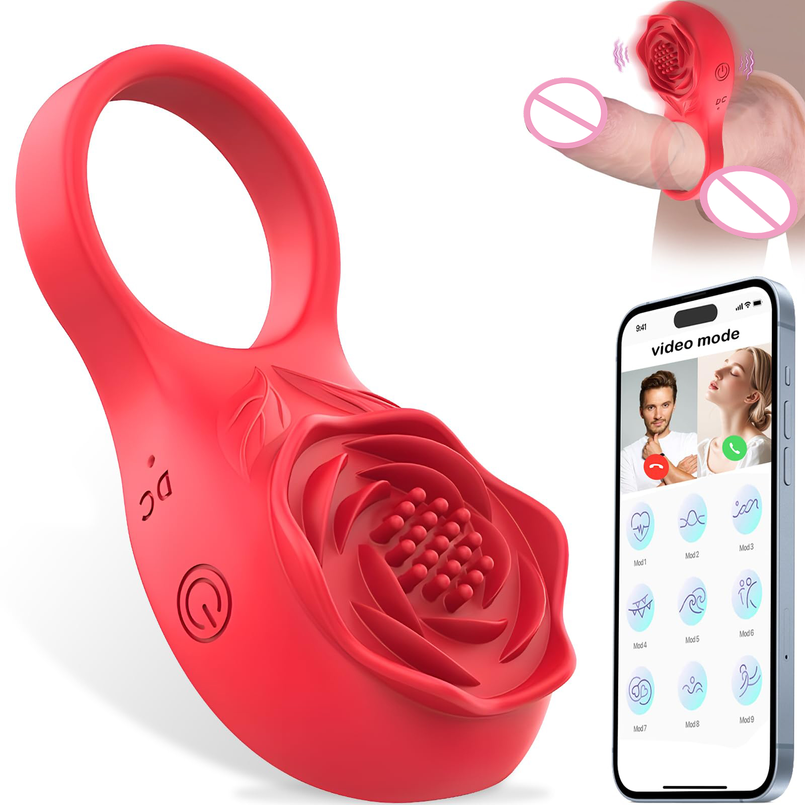 Testicle Vibrator - USB Rechargeable 10 Modes Silicone
