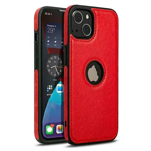 2023 America Lowest Price Leather Logo Brand Case For IPhone Samsung Series Anti-shock Protection Mobile Phone Acessorites