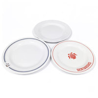 Assiettes de présentation HCMA 9 et 10 pouces personnalisables avec logo pour la maison, l'hôtel et la cuisine – Vaisselle incassable en mélamine pour salades et pâtes avec impression par décalcomanie