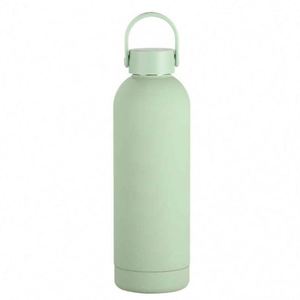 Minimalist White Stainless Steel Vacuum Insulated Water Bottle with Handle for Travel - Product Image 6